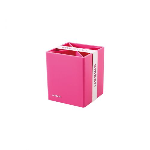 Porta-Canetas Quadrado Ambar Ess Rosa , Ambar , 6160200210016 , 5601199187968